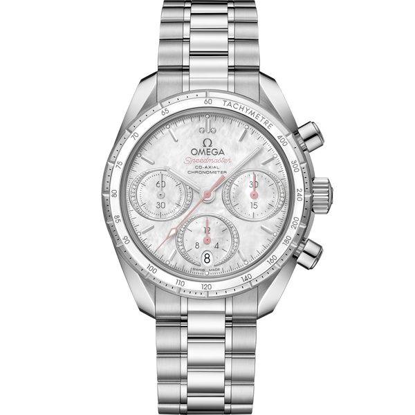 Omega 324.30.38.50.55.001 Speedmaster Co-Axial 38 Stainless Steel / MOP / Bracelet