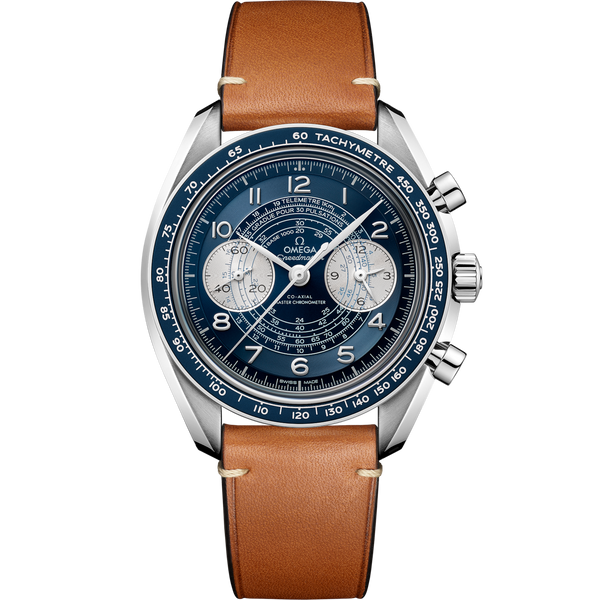 Omega 329.32.43.51.03.001 Speedmaster Chronoscope Master Chronometer Stainless Steel / Blue / Calf