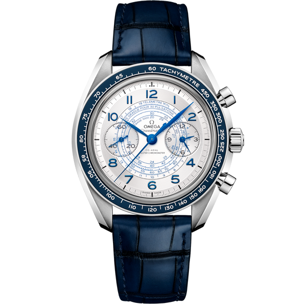 Omega 329.33.43.51.02.001 Speedmaster Chronoscope Master Chronometer Stainless Steel / Silver / Alligator