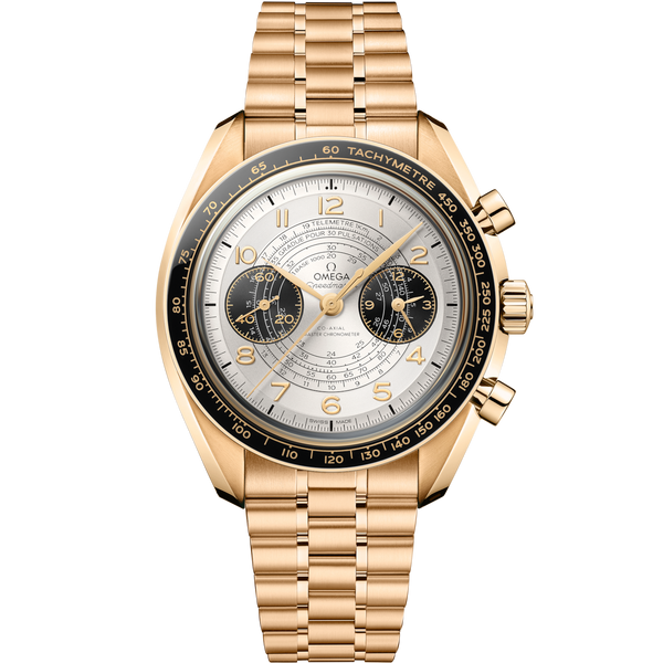 Omega 522.60.43.51.02.001 Speedmaster Chronoscope Master Chronometer Olympic Games Paris 2024 Moonshine Gold / Silver / Bracelet