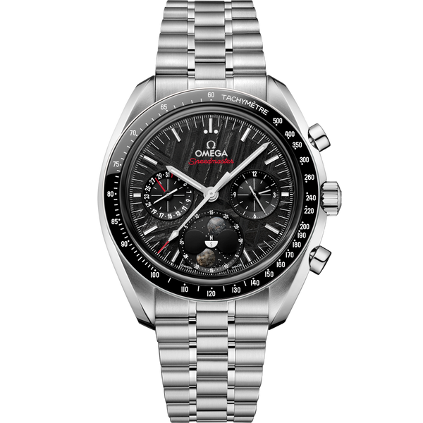 Omega 304.30.43.52.01.001 Speedmaster Moonphase Stainless Steel / Black Meteorite / Bracelet