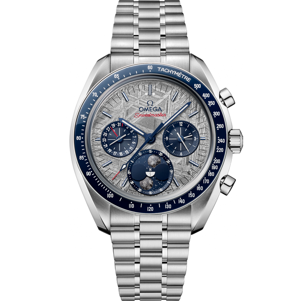 Omega 304.30.43.52.06.001 Speedmaster Moonphase Stainless Steel / Silver Meteorite / Bracelet