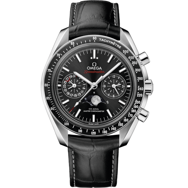 Omega 304.33.44.52.01.001 Speedmaster Moonphase Chronograph Master Chronometer Stainless Steel / Black