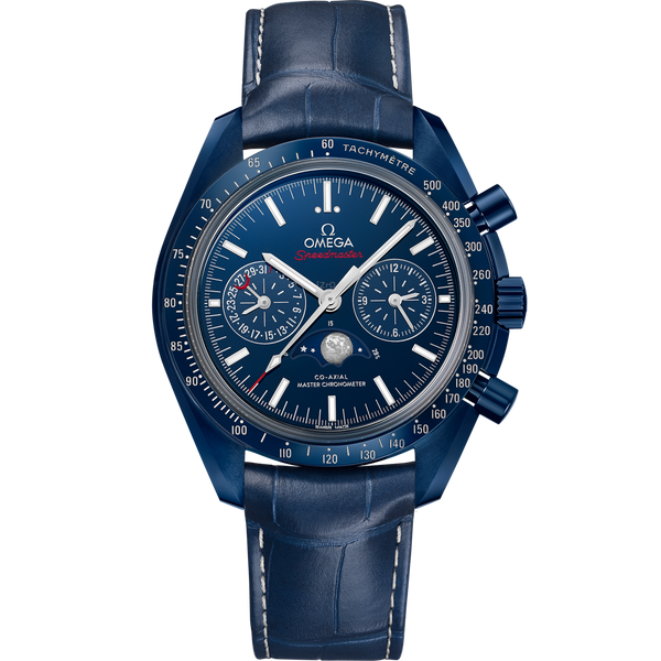 Omega 304.93.44.52.03.001 Speedmaster Moonphase Chronograph Master Chronometer Blue Side of the Moon