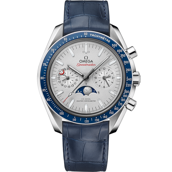 Omega 304.93.44.52.99.004 Speedmaster Moonphase Chronograph Master Chronometer Platinum / Silver / Diamond