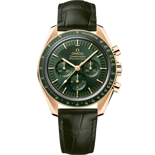 Omega 310.63.42.50.10.001 Speedmaster Professional Moonwatch 3861 Moonshine Gold / Green