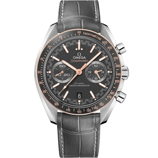 Omega 329.23.44.51.06.001 Speedmaster Racing Master Co-Axial Stainless Steel / Sedna / Grey / Alligator