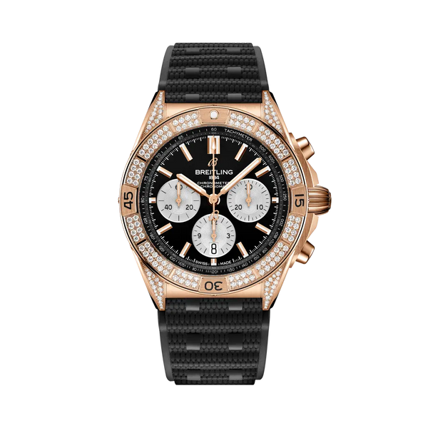 Breitling RB0134721B1S2 Chronomat B01 42 Red Gold - Diamond / Black / Rubber