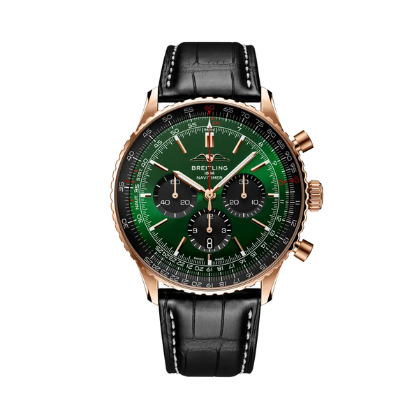 Breitling RB0137241L1P1 Navitimer B01 Chronograph 46 Red Gold / Green