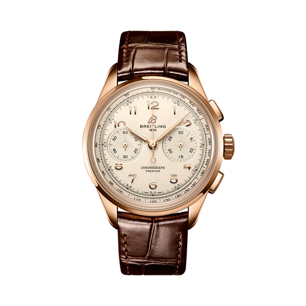 Breitling RB0930371G1P1 Premier Heritage B09 Chronograph 40 Red Gold / Silver