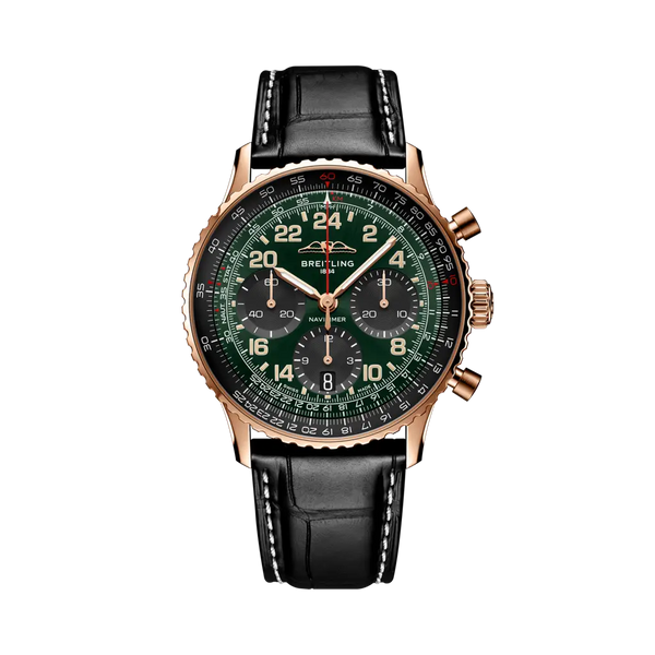 Breitling RB12302A1L1P1 Navitimer B12 Chronograph 41 Cosmonaute Red Gold / Green