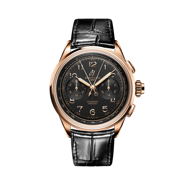 Breitling RB1510251B1P1 Premier Heritage B15 Duograph 42 Red Gold / Black