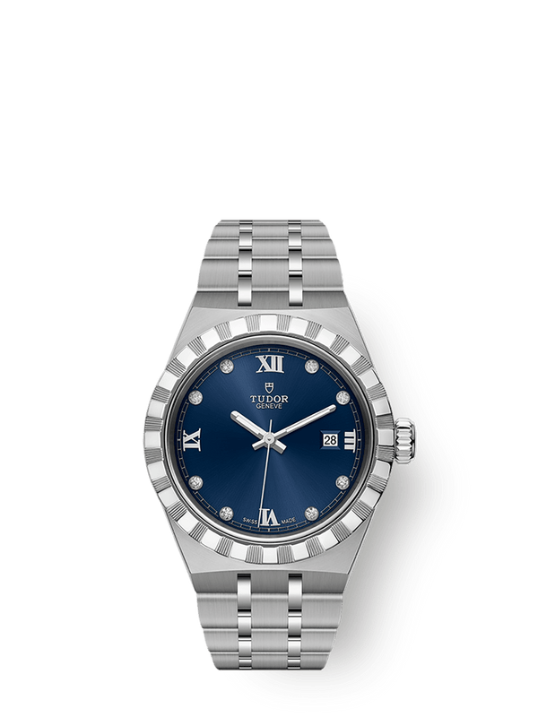 Tudor 28300-0007 Royal Date 28 Stainless Steel / Blue - Diamond