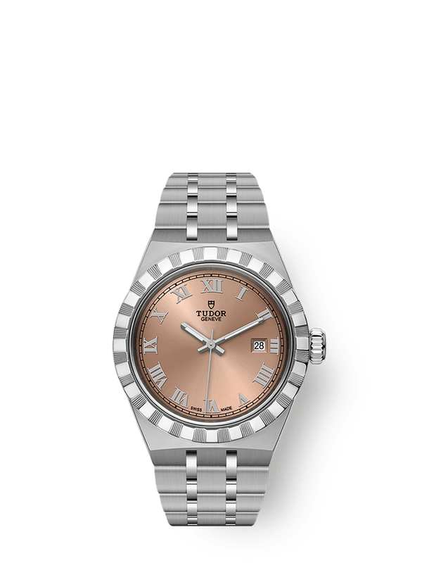 Tudor 28300-0008 Royal Date 28 Stainless Steel / Salmon - Roman