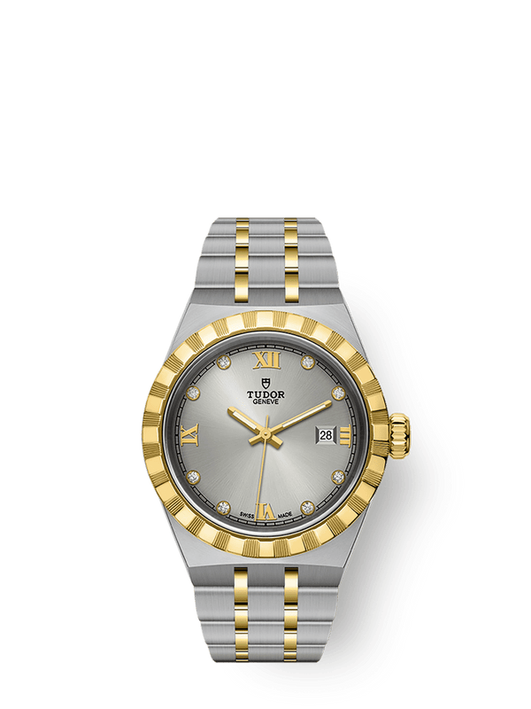 Tudor 28303-0002 Royal Date 28 Stainless Steel / Yellow Gold / Silver - Diamond