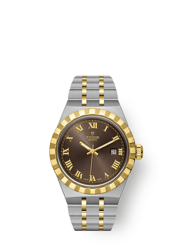 Tudor 28303-0008 Royal Date 28 Stainless Steel / Yellow Gold / Chocolate - Roman