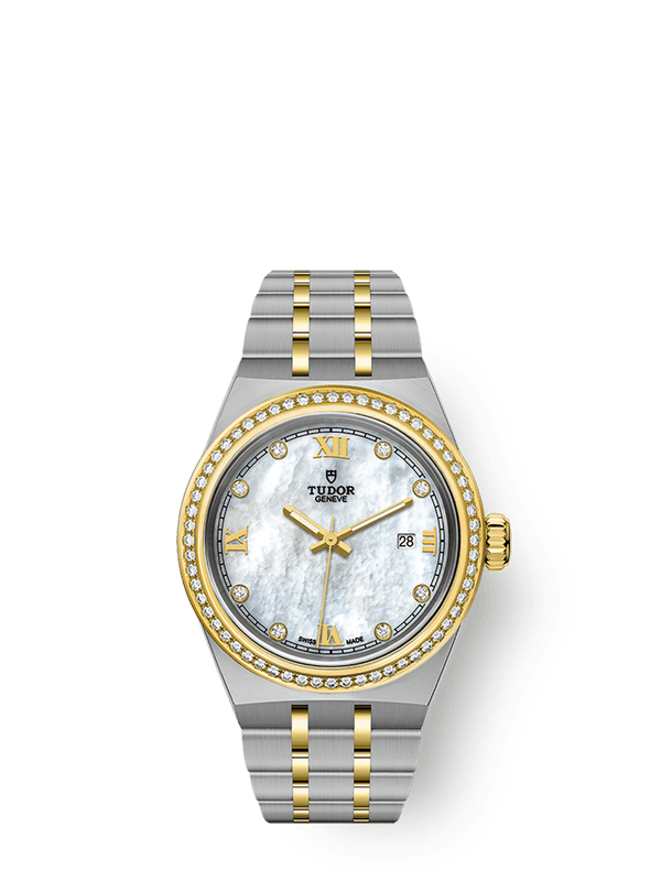 Tudor 28323-0001 Royal Date 28 Stainless Steel / Yellow Gold - Diamond / MOP