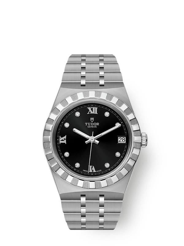 Tudor 28400-0004 Royal Date 34 Stainless Steel / Black - Diamond