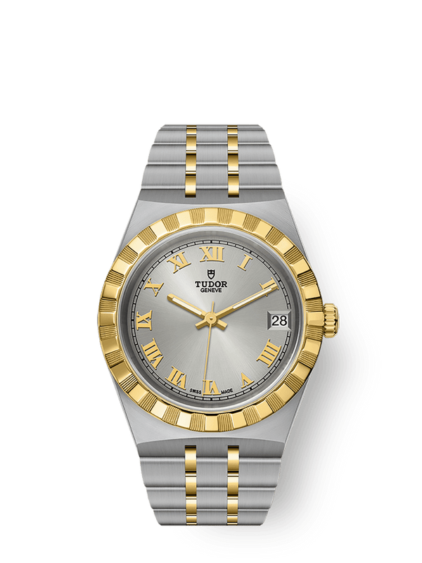 Tudor 28403-0001 Royal Date 34 Stainless Steel / Yellow Gold / Silver - Roman