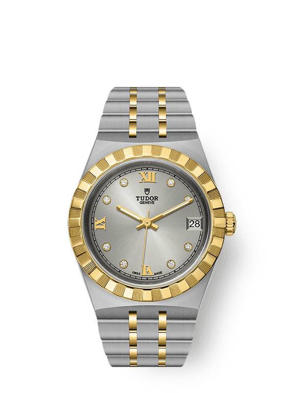 Tudor 28403-0002 Royal Date 34 Stainless Steel / Yellow Gold / Silver - Diamond