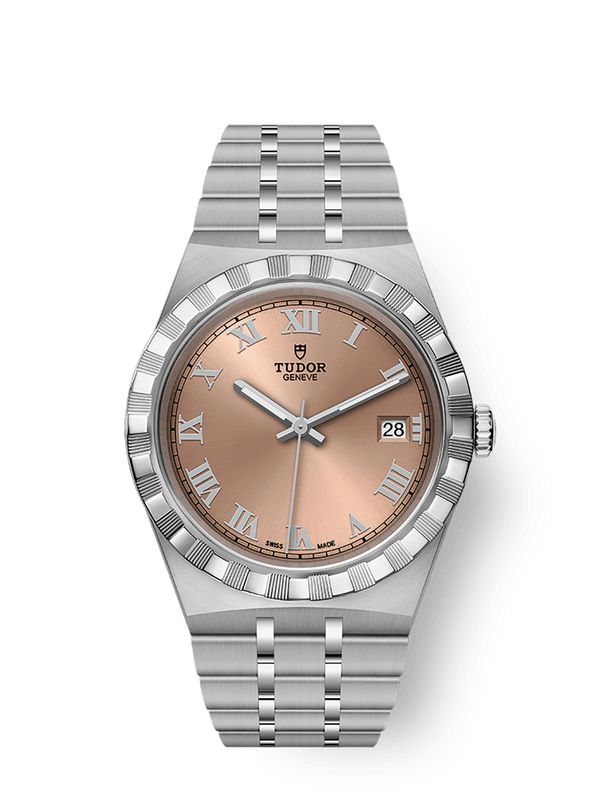Tudor 28500-0007 Royal Date 38 Stainless Steel / Salmon - Roman