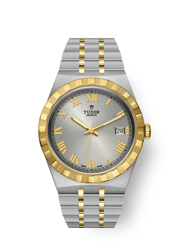 Tudor 28503-0001 Royal Date 38 Stainless Steel / Yellow Gold / Silver - Roman