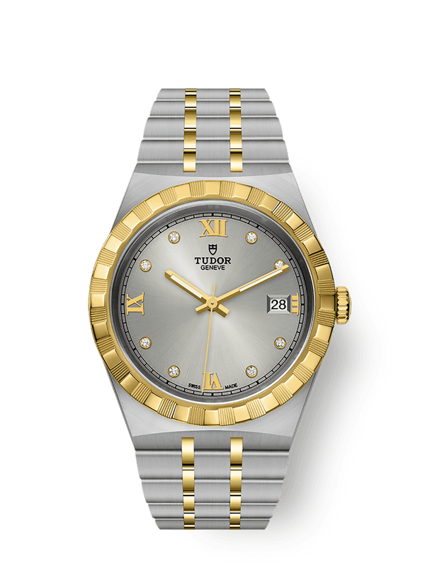 Tudor 28503-0002 Royal Date 38 Stainless Steel / Yellow Gold / Silver - Diamond