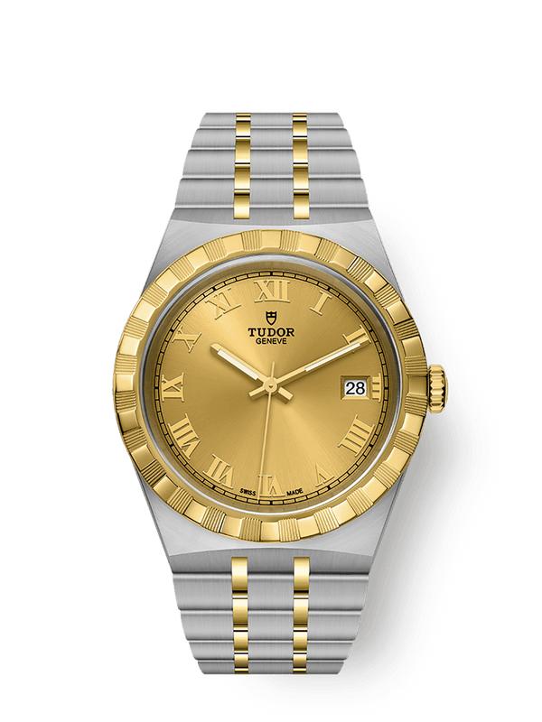 Tudor 28503-0003 Royal Date 38 Stainless Steel / Yellow Gold / Champagne - Roman