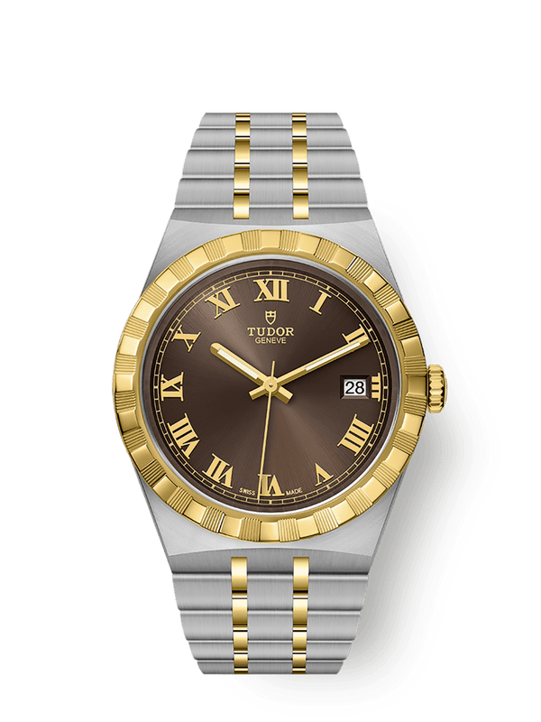 Tudor 28503-0007 Royal Date 38 Stainless Steel / Yellow Gold / Chocolate - Roman