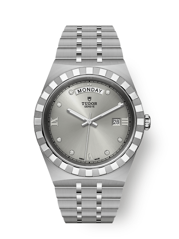 Tudor 28600-0002 Royal Day-Date 41 Stainless Steel / Silver - Diamond