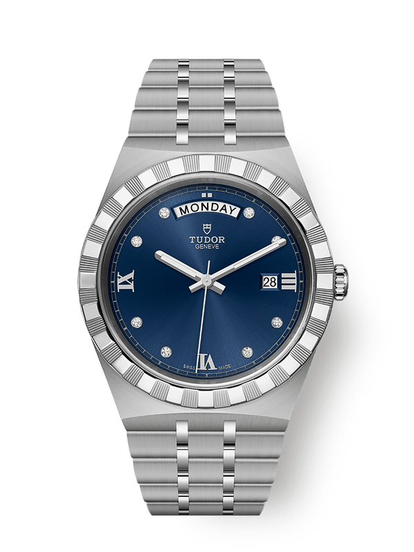 Tudor 28600-0006 Royal Day-Date 41 Stainless Steel / Blue - Diamond