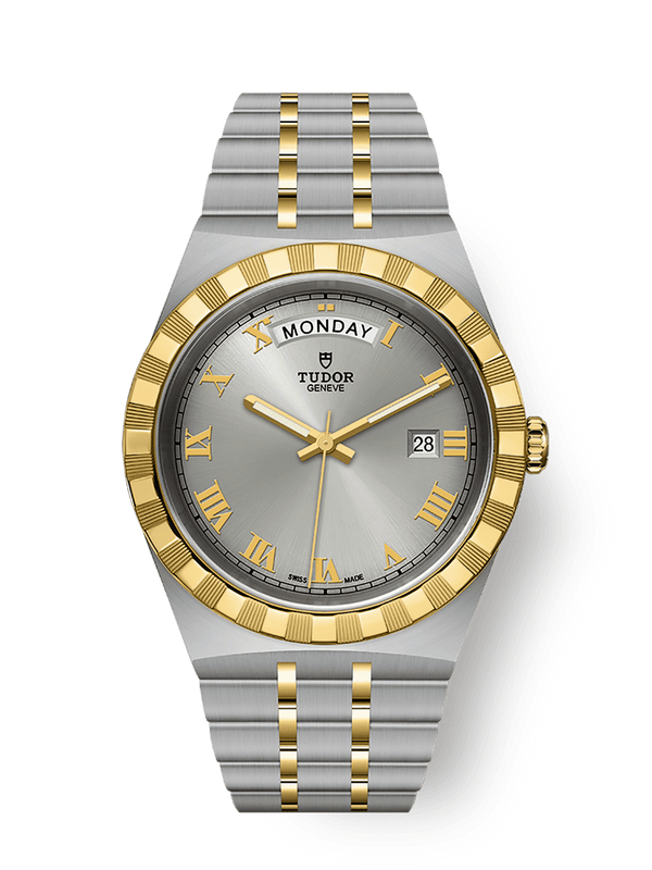Tudor 28603-0001 Royal Day-Date 41 Stainless Steel / Yellow Gold / Silver - Roman