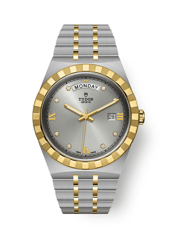 Tudor 28603-0002 Royal Day-Date 41 Stainless Steel / Yellow Gold / Silver - Diamond