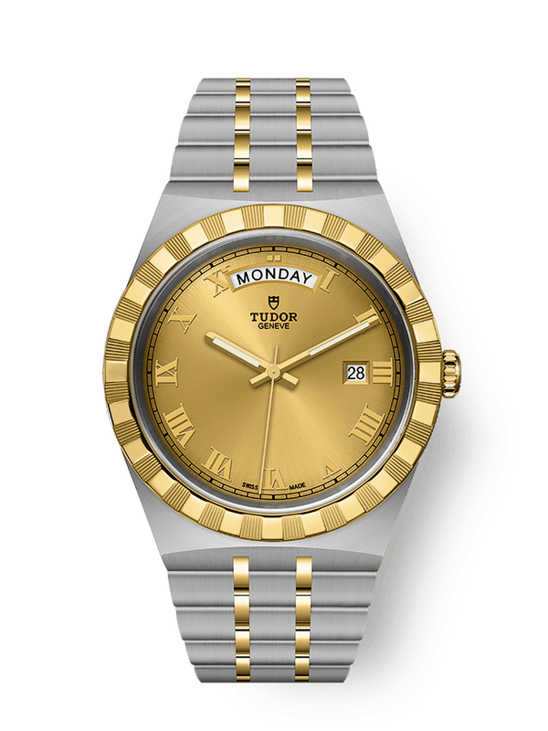 Tudor 28603-0004 Royal Day-Date 41 Stainless Steel / Yellow Gold / Champagne - Roman