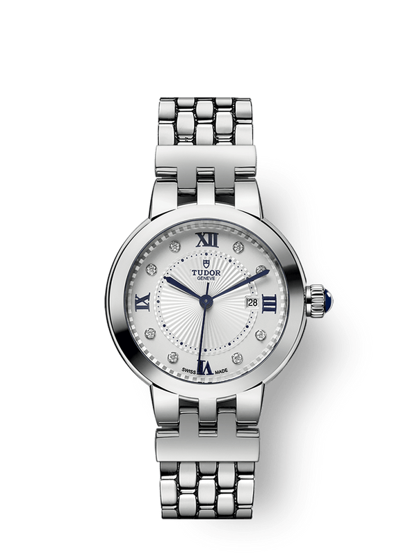 Tudor 35500-0004 Clair de Rose 30 Stainless Steel / Silver-Diamond / Bracelet