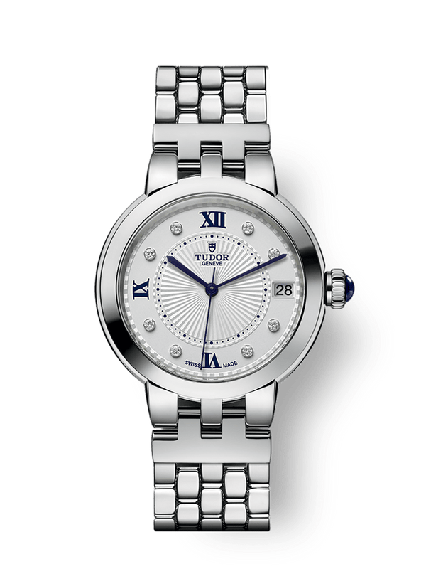 Tudor 35800-0004 Clair de Rose 34 Stainless Steel / Silver-Diamond / Bracelet