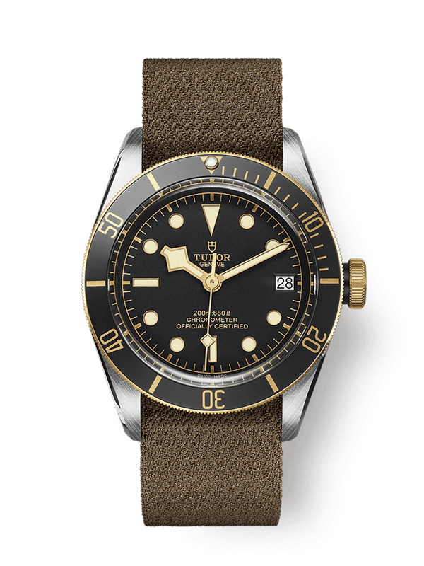 Tudor 79733N-0005 Heritage Black Bay Black S&G / Stainless Steel / Yellow Gold / Black / Fabric