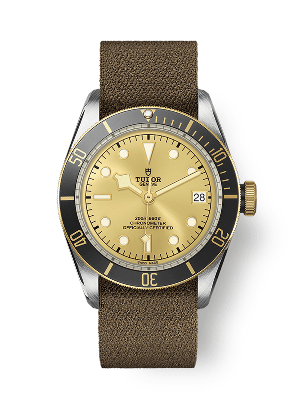 Tudor 79733N-0006 Heritage Black Bay Black S&G / Stainless Steel / Yellow Gold / Champagne / Fabric