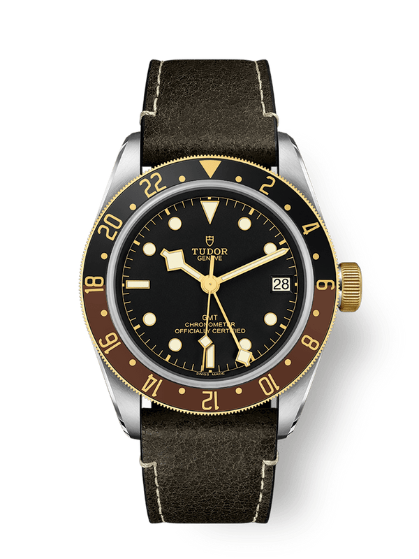 Tudor 79833MN-0003 Black Bay GMT S&G / Black / Leather