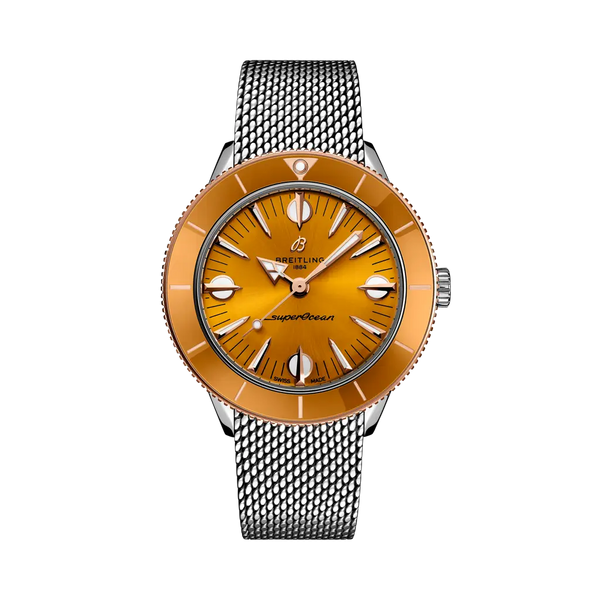 Breitling U10340281I1A1 - Superocean Heritage '57 Highlands Stainless steel & 18k red gold - Mustard