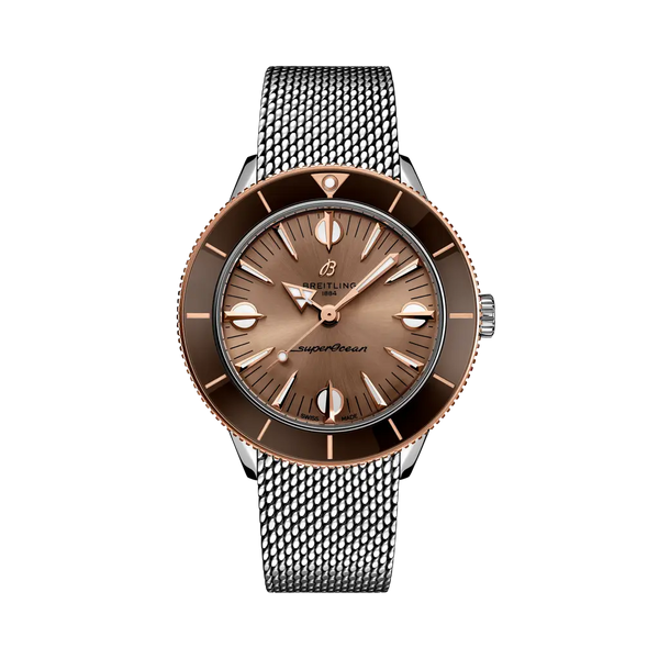 Breitling U10340E31A1A1 - Superocean Heritage '57 Highlands Stainless steel & 18k red gold - Beige