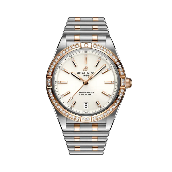 Breitling U10380591A1U1 Chronomat Automatic 36 Stainless Steel / Red Gold - Diamond / White / Rouleaux