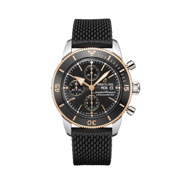Breitling U13313121B1S1 Superocean Heritage II Chronograph 44 Stainless Steel / Rose Gold / Black / Rubber / Folding