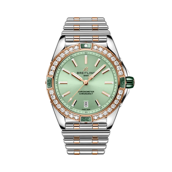 Breitling U17356531L1U1 Super Chronomat 38 Stainless Steel - Red Gold / Pink / Rouleaux