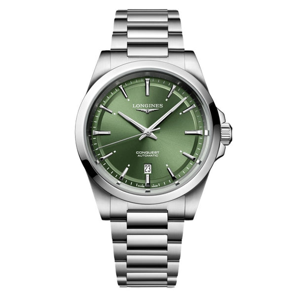 Longines L3.830.4.02.6 - Conquest 41 Stainless Steel / Green / Bracelet