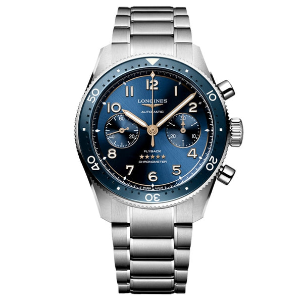 Longines L3.821.4.93.6 - Spirit Flyback 42 Stainless Steel / Blue / Bracelet