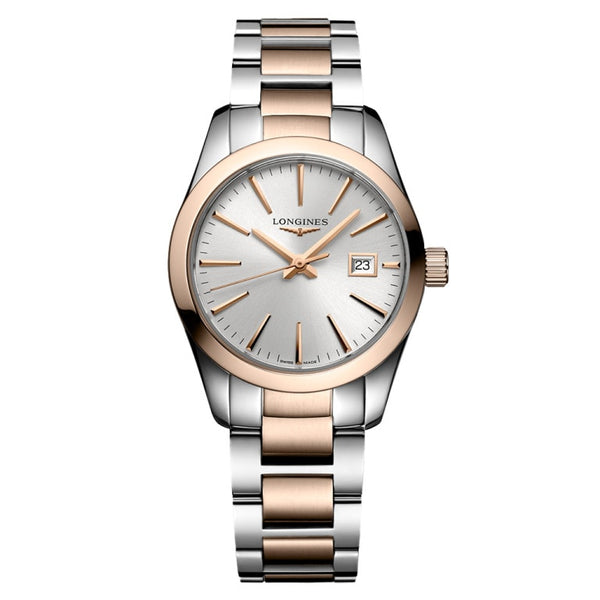 Longines L2.286.3.72.7 Conquest Classic Quartz 29.5 Stainless Steel / Red Gold PVD / Silver