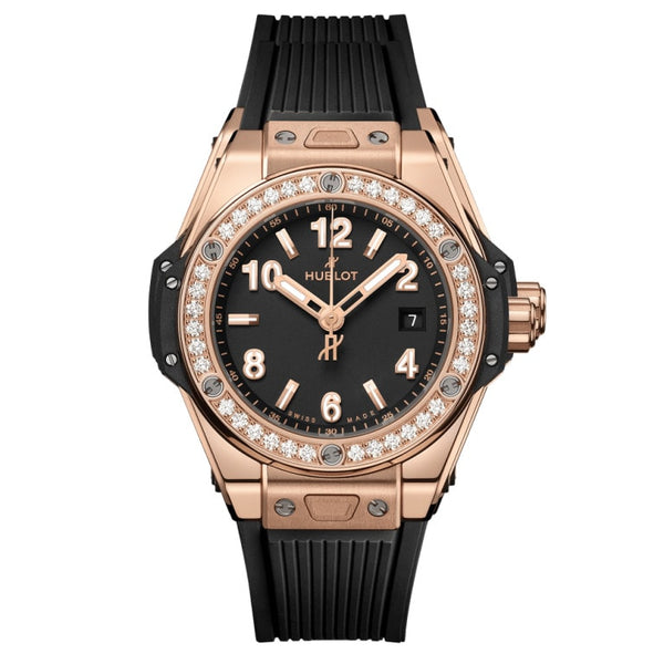 Hublot 485.OX.1180.RX.1204 - Big Bang Once Click King Gold Diamonds 33mm Black