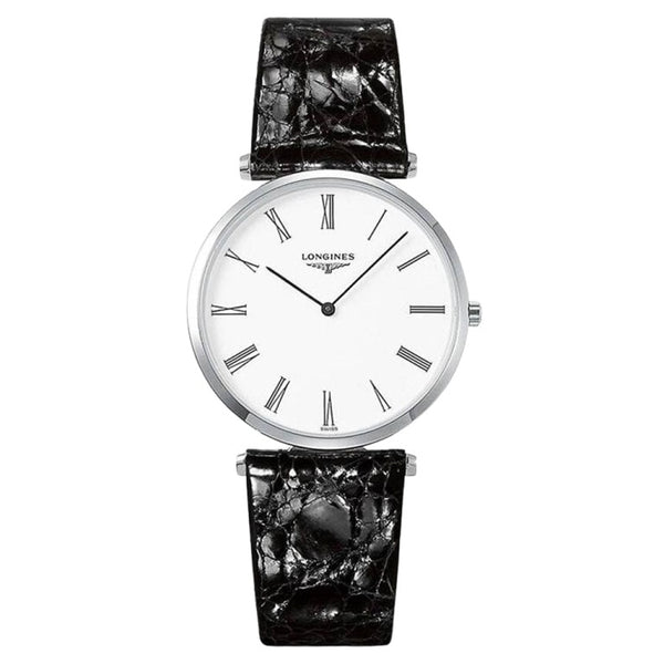Longines L4.755.4.11.2 La Grandes Classique Quartz 36 Stainless Steel / White-Roman / Strap