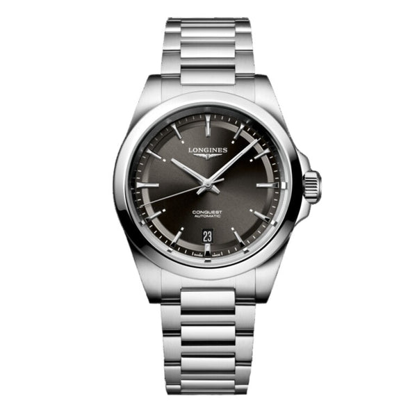 Longines L3.720.4.52.6 Conquest 38 Stainless Steel / Black / Bracelet